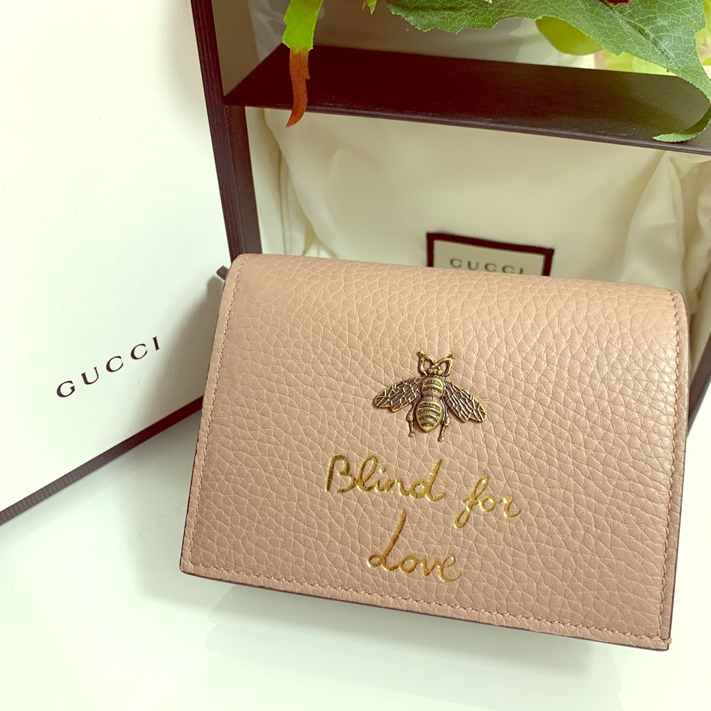 Gucci Animalier Blind For Love Card Case Wallet